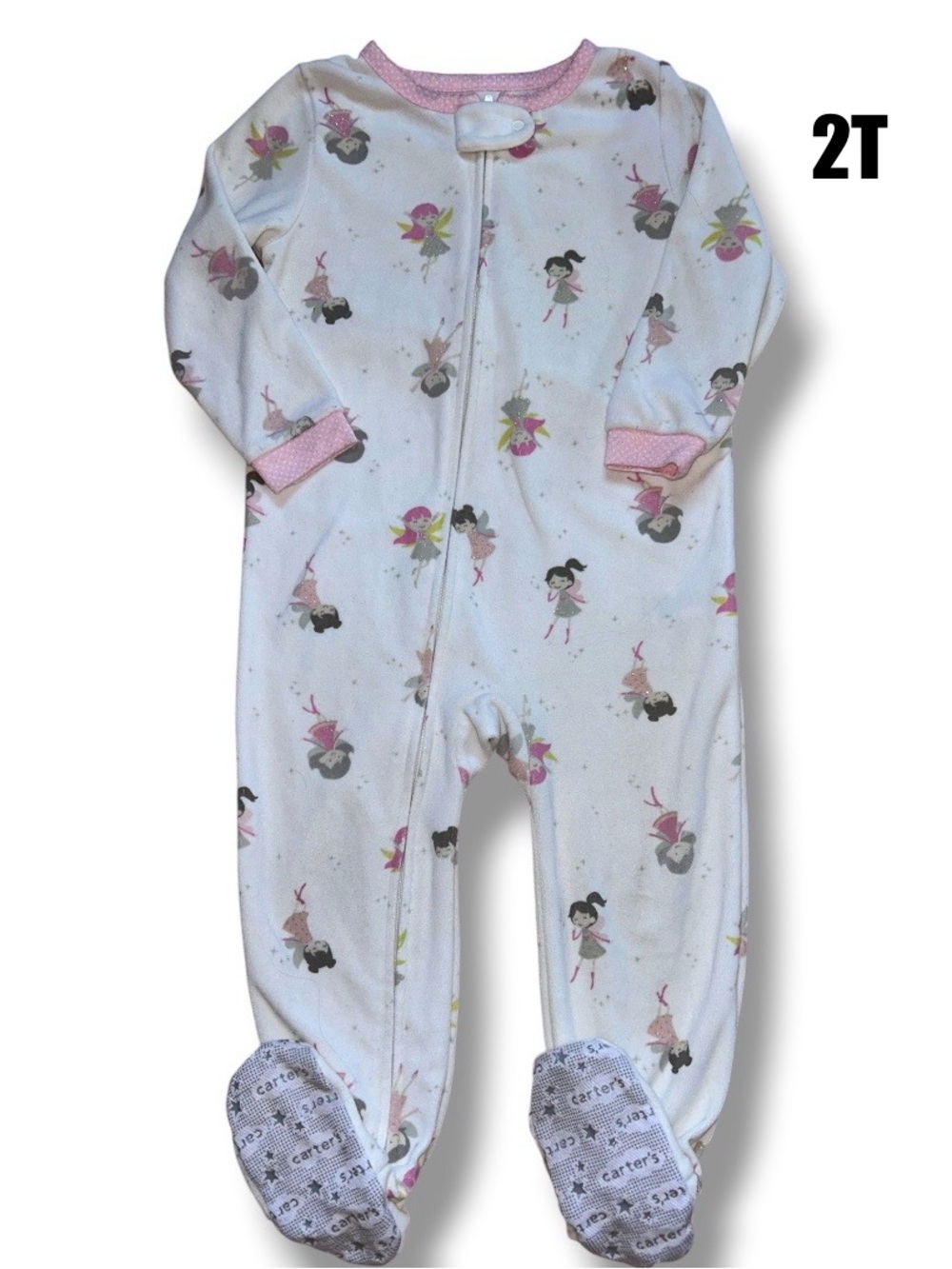 Carter's Girls Fairy Carter's Girls Fairy Print Footed Pajamas Sleepwear Size 2T